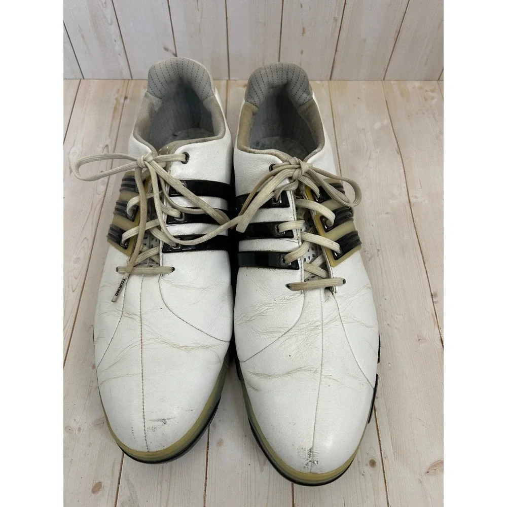 Adidas Tour 360 4.0 Thintech Leather Golf Shoes White/Black Men's Size 11.5 - Picture 10 of 10
